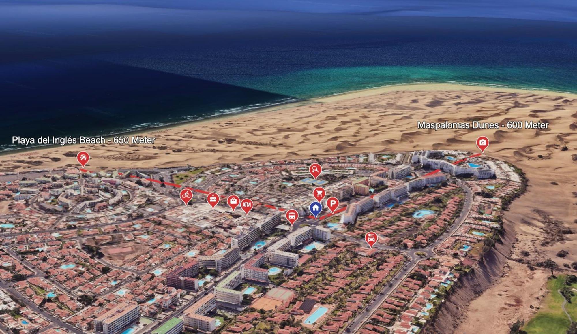 Casa Lex I Ocean & Sunrise Panorama I Steps From Dunes And Beach I Private 50 Sqm Terrace I Pool Maspalomas  Esterno foto